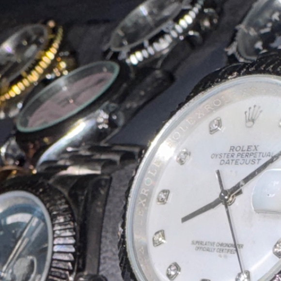 Rolex Gold and Silver Watch with Diamond Markers - Picture 4 of 12